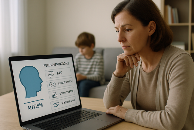 Knowledge-Based Label Construction and Machine Learning Classification for ASD Technology Recommendation